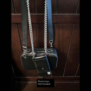 The Cameron Carry All Bag and Strap — Silver Trim